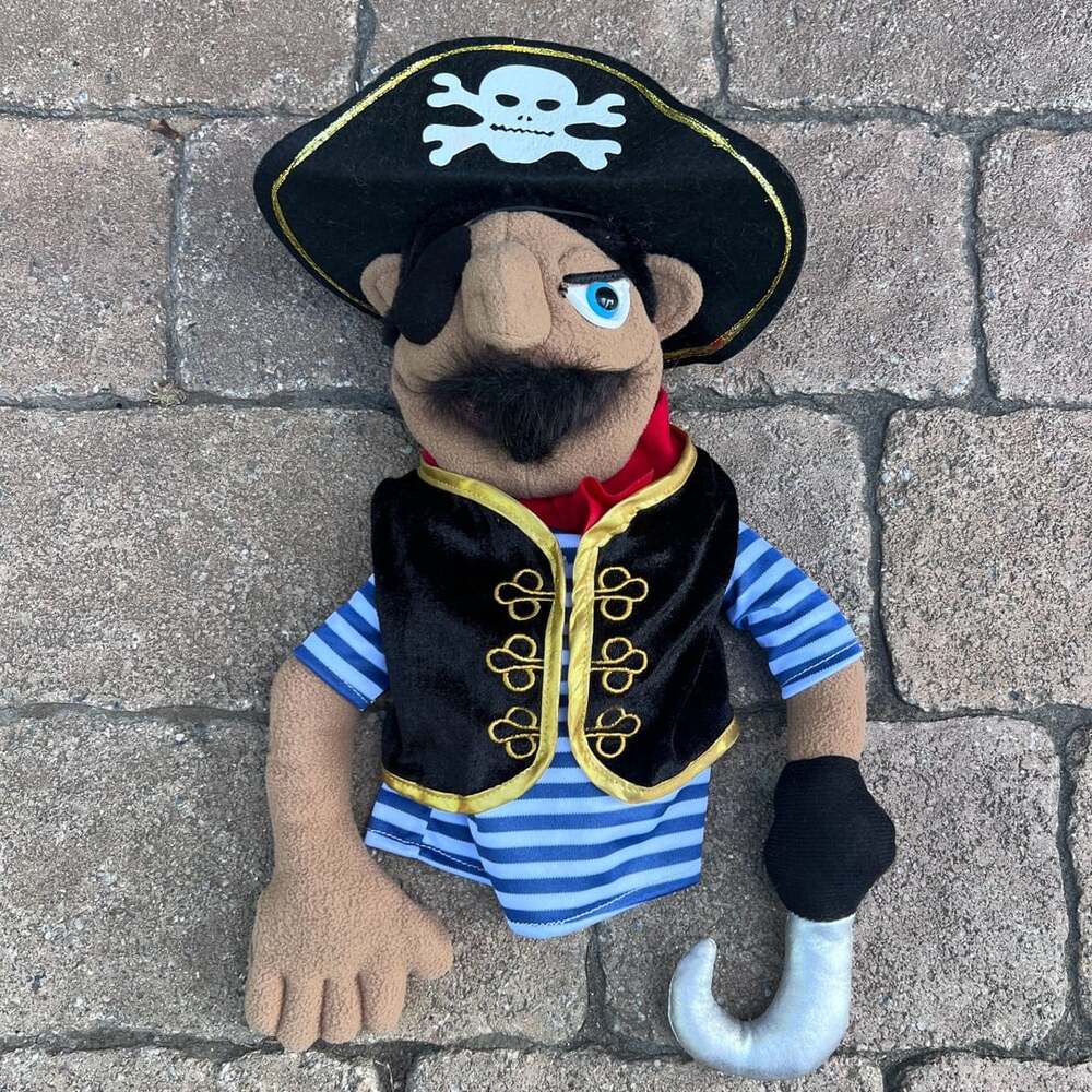 Melissa & Doug Barnacle Bart Pirate Hand Puppet #3899 Eye Patch Hook